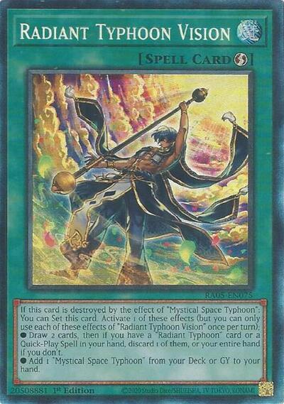 Radiant Typhoon Vision - RA05-EN075 - Collector's Rare - 1st Edition