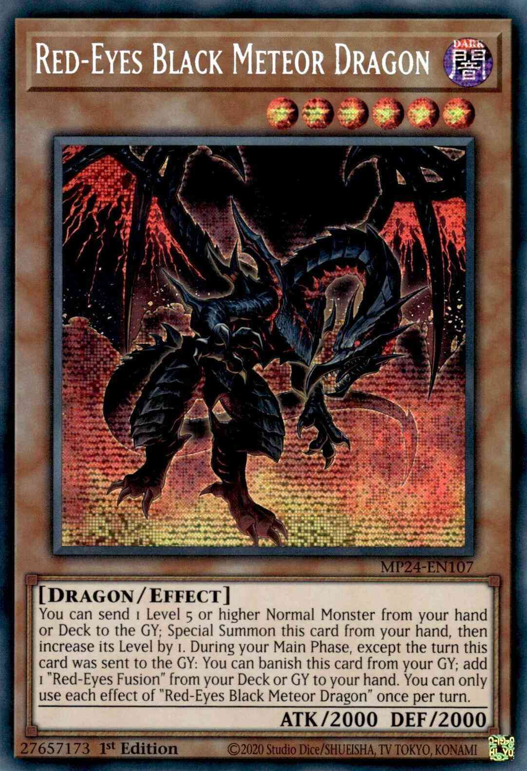 Red-Eyes Black Meteor Dragon - MP24-EN107 - Prismatic Secret Rare - 1st Edition