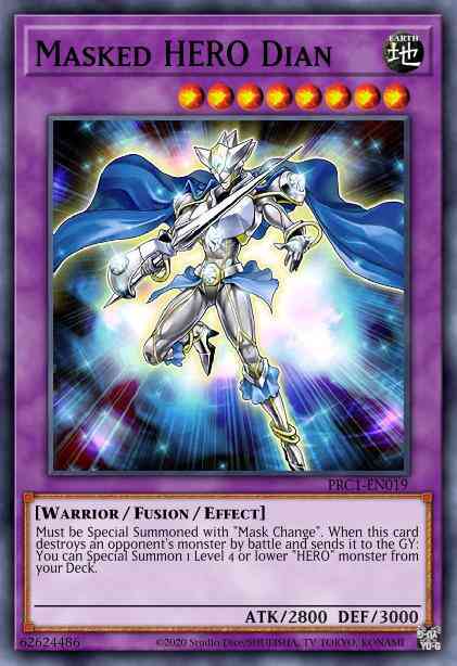 Masked HERO Dian - PRC1-EN019 - Secret Rare - 1st Edition