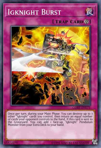 Igknight Burst - CORE-EN073 - Rare - 1st Edition