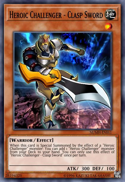 Heroic Challenger - Clasp Sword - NUMH-EN011 - Super Rare - 1st Edition