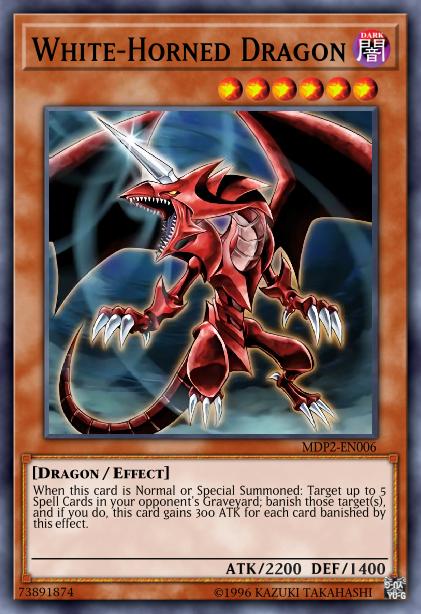 White-Horned Dragon - GLD4-EN014 - Common - Limited