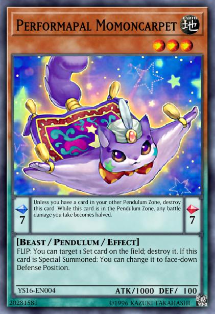 Performapal Momoncarpet - YS16-EN004 - Super Rare - 1st Edition