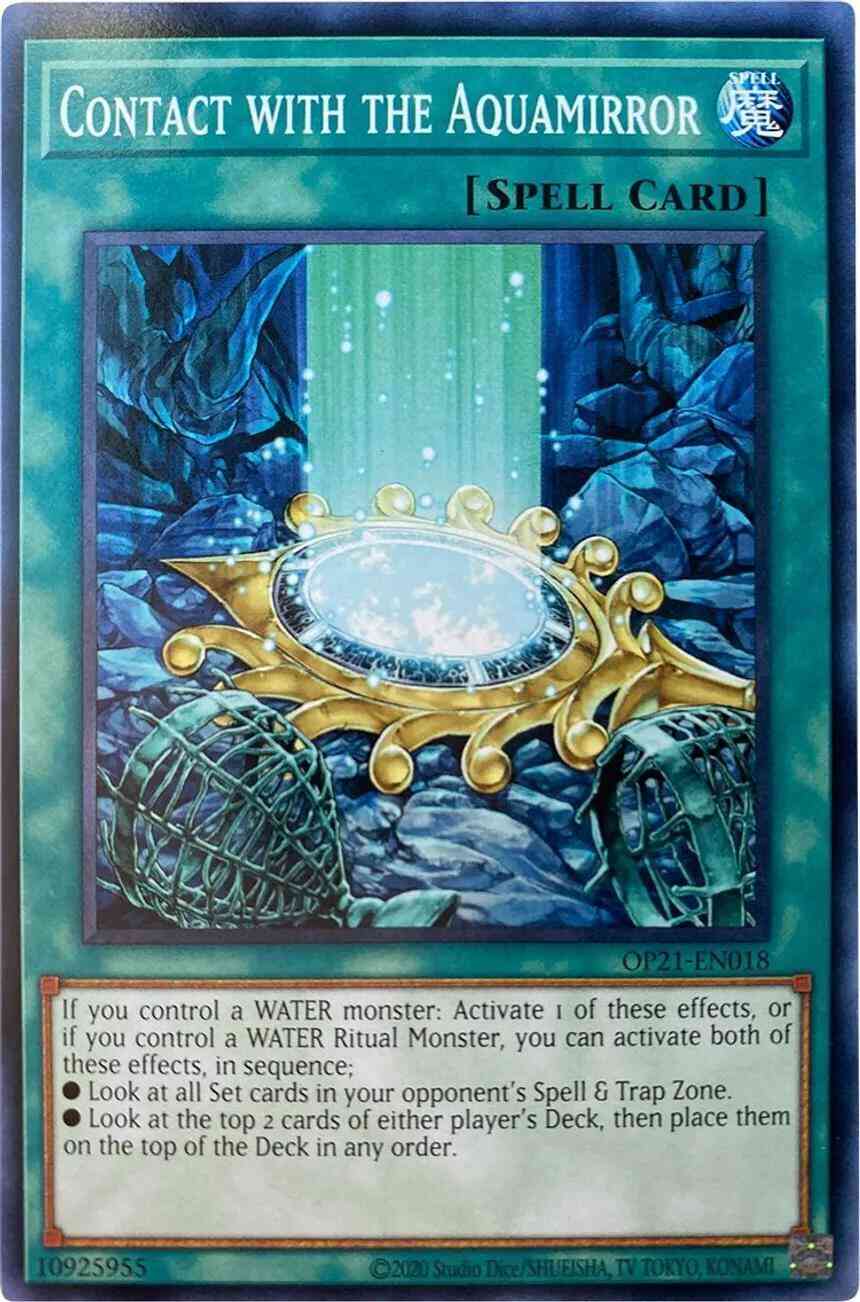 Contact with the Aquamirror - OP21-EN018 - Common - Unlimited