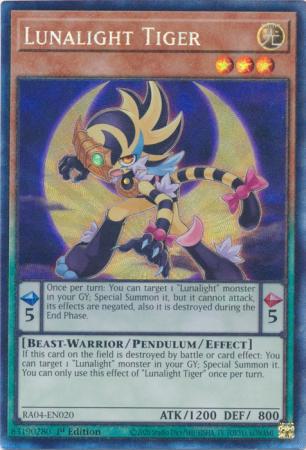 Lunalight Tiger - RA04-EN020 - Collector's Rare - 1st Edition