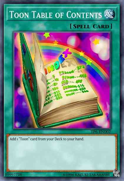 Toon Table of Contents (Purple) - LDS1-EN069 - Ultra Rare - 1st Edition