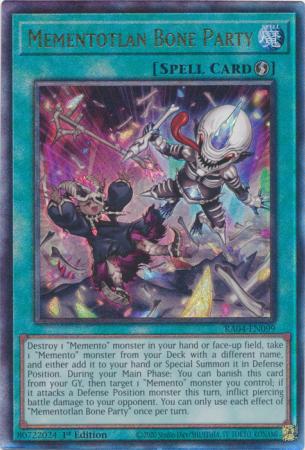Mementotlan Bone Party - RA04-EN099 - Ultimate Rare - 1st Edition