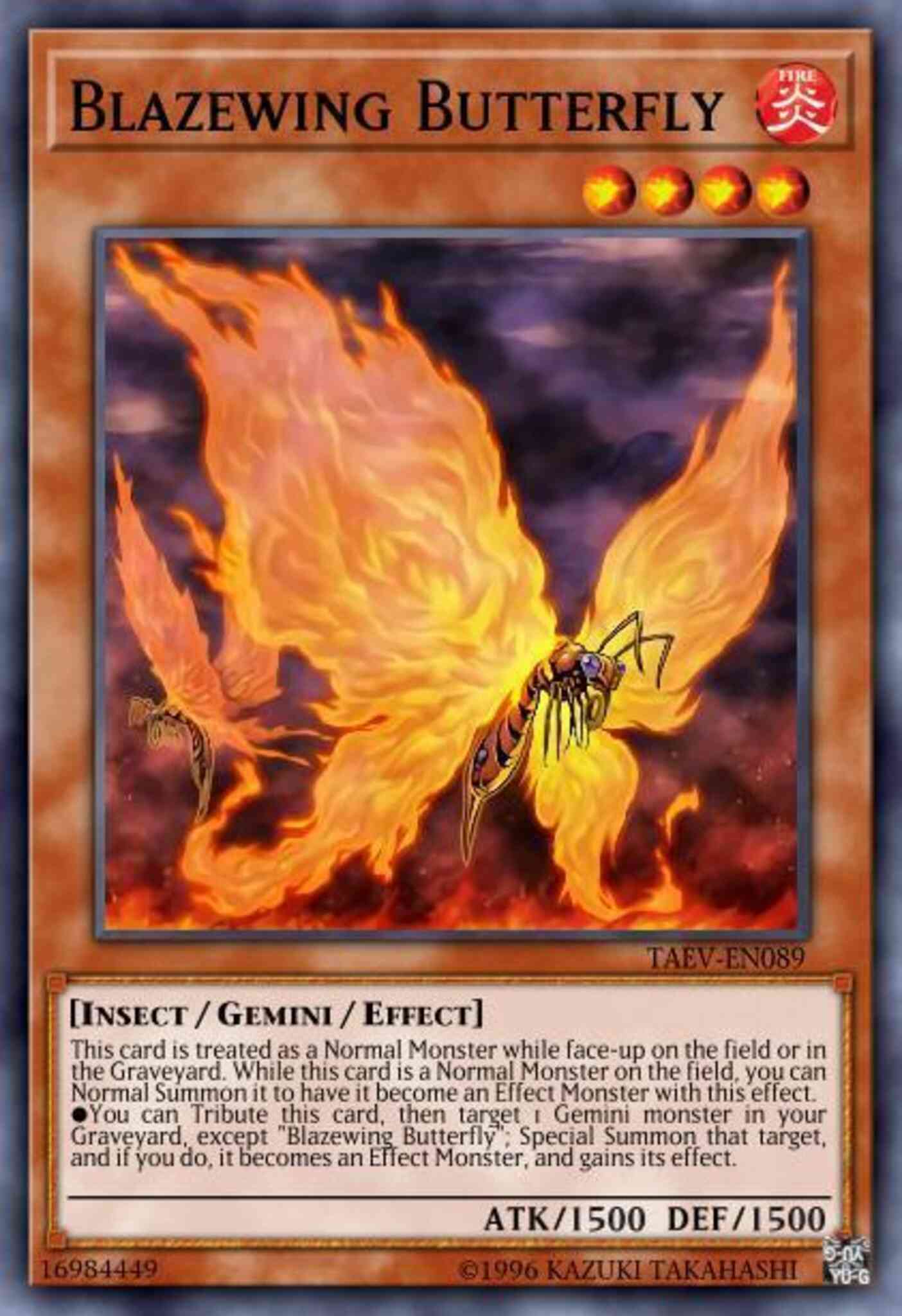 Blazewing Butterfly - TAEV-EN089 - Ultimate Rare - Unlimited