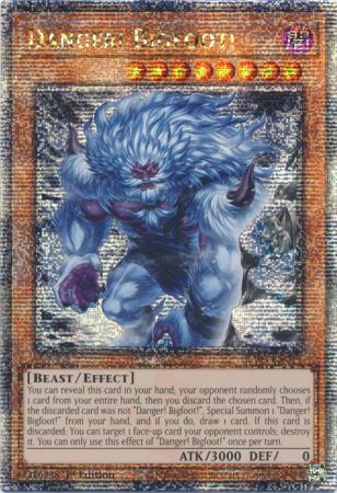 Danger! Bigfoot! - Alternate Art - RA03-EN019 - Quarter Century Secret Rare - 1st Edition