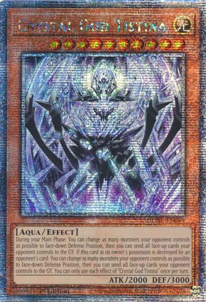 Crystal God Tistina - DUNE-EN089 - Quarter Century Secret Rare - 1st Edition