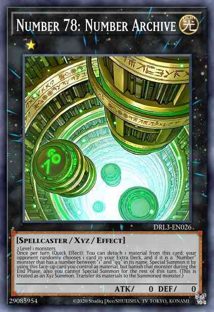 Number 78: Number Archive - DRL3-EN026 - Ultra Rare - 1st Edition