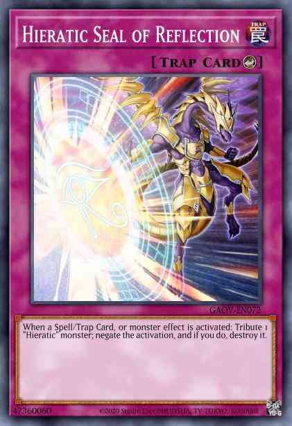 Hieratic Seal of Reflection - GAOV-EN072 - Super Rare - Unlimited