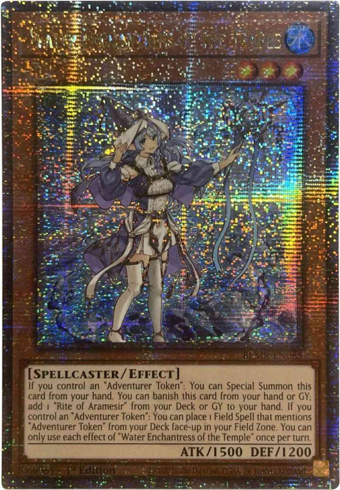 Water Enchantress of the Temple - BLMR-EN065 - Quarter Century Secret Rare - 1st Edition