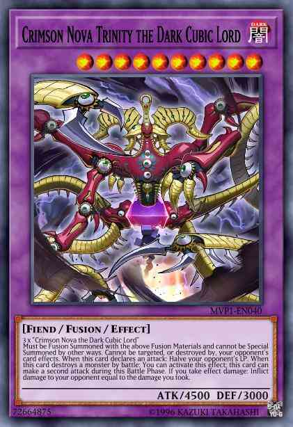 Crimson Nova Trinity the Dark Cubic Lord - MVP1-ENG40 - Gold Rare - 1st Edition