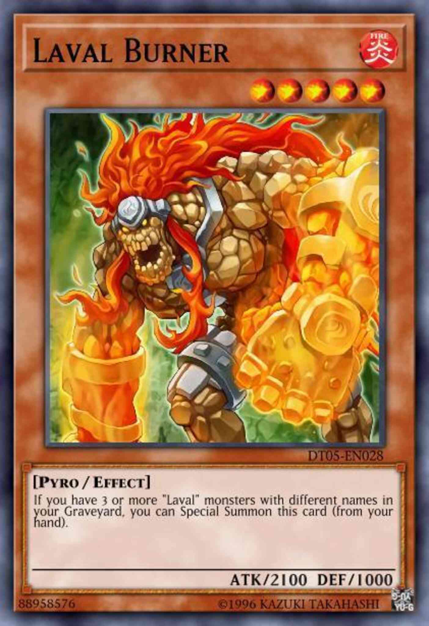 Laval Burner - HA05-EN013 - Super Rare - 1st Edition
