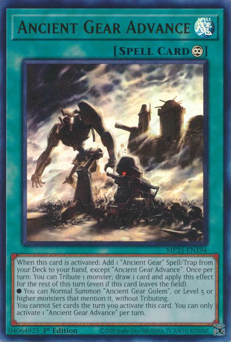 Ancient Gear Advance - MP25-EN194 - Ultra Rare - 1st Edition