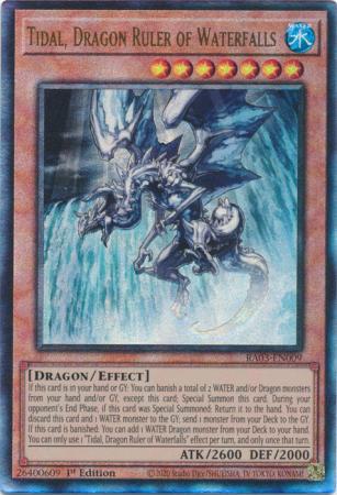 Tidal, Dragon Ruler of Waterfalls - RA03-EN009 - Prismatic Ultimate Rare - 1st Edition