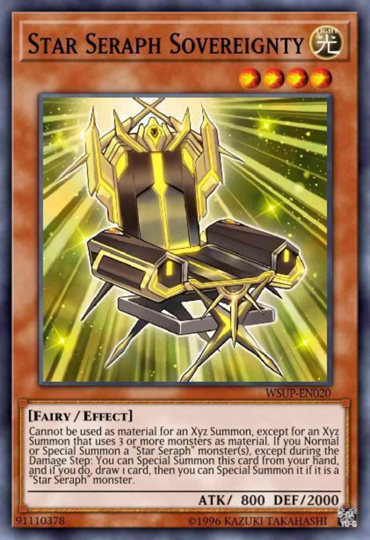 Star Seraph Sovereignty - WSUP-EN020 - Prismatic Secret Rare - 1st Edition