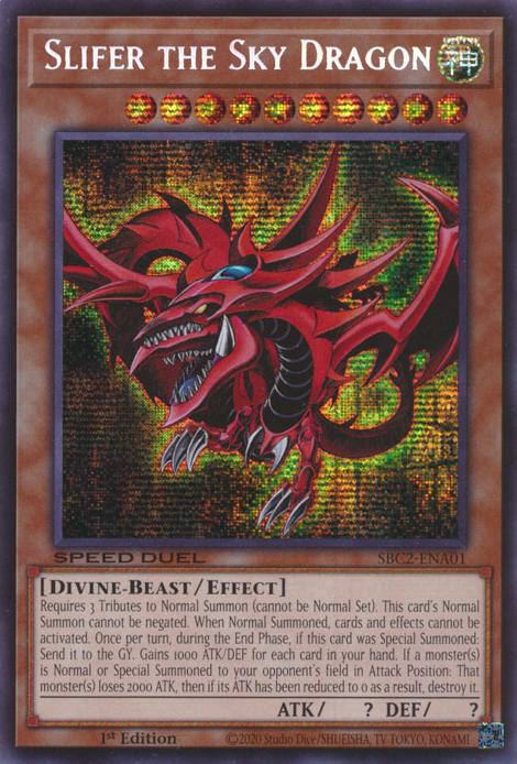 Slifer the Sky Dragon - SBC2-ENA01 - Prismatic Secret Rare - 1st Edition