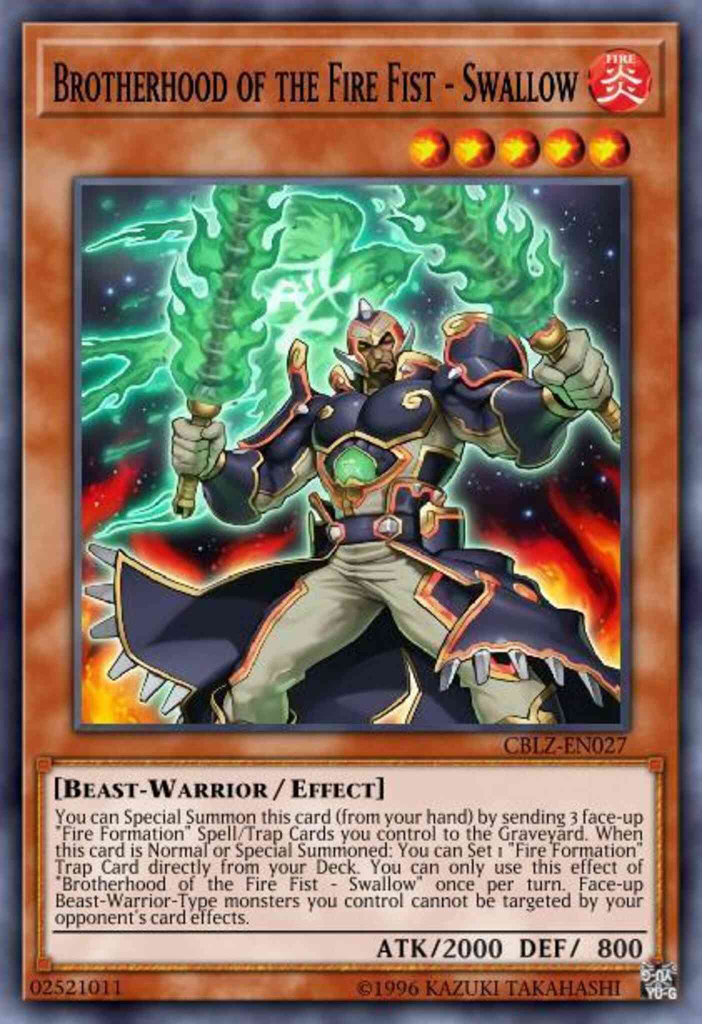 Brotherhood of the Fire Fist - Swallow - CBLZ-EN027 - Super Rare - Unlimited