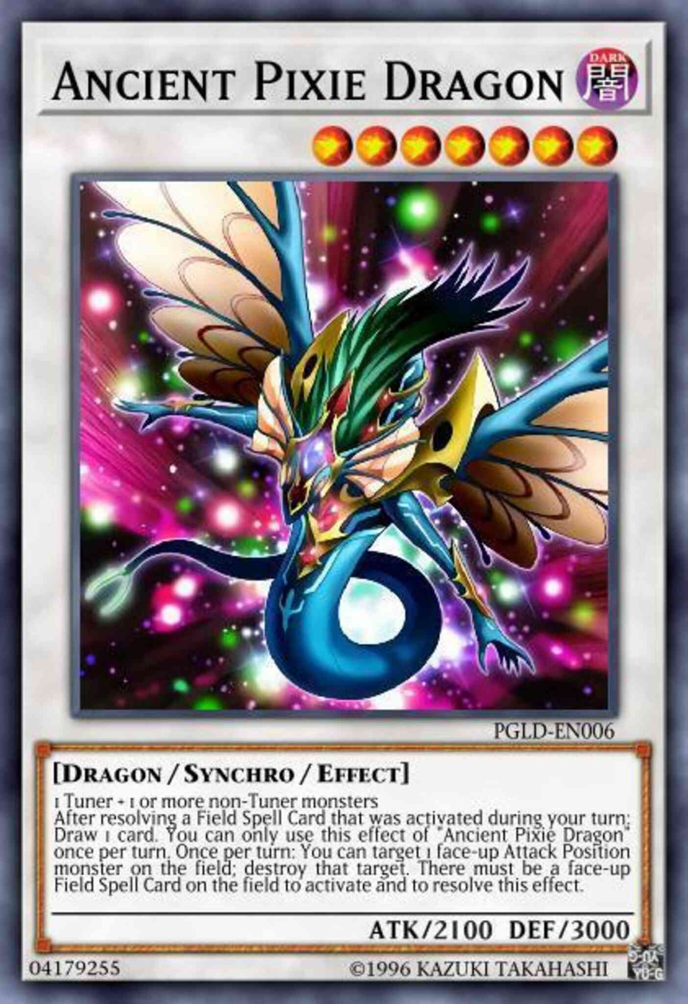 Ancient Pixie Dragon - PGLD-EN006 - Gold Secret Rare - Unlimited