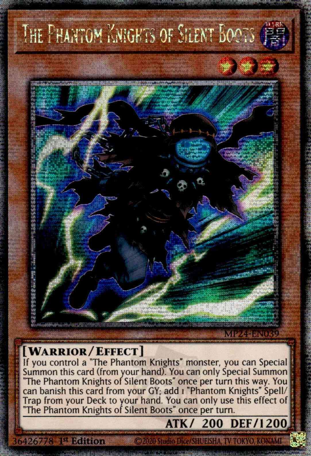 The Phantom Knights of Silent Boots - MP24-EN039 - Quarter Century Secret Rare - 1st Edition
