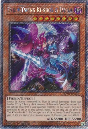 Evil★Twins Ki-sikil & Lil-la - RA04-EN037 - Platinum Secret Rare - 1st Edition