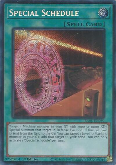 Special Schedule - RA05-EN060 - Secret Rare - 1st Edition
