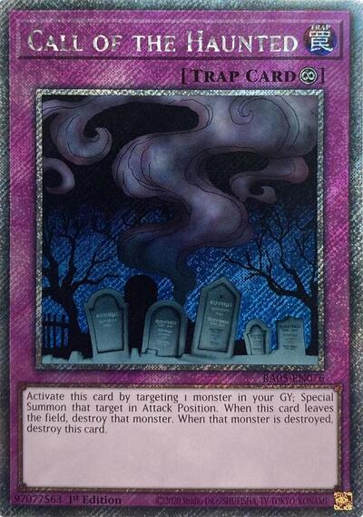 Call of the Haunted - RA05-EN076 - Platinum Secret Rare - 1st Edition