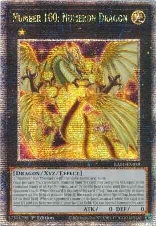 Number 100: Numeron Dragon - RA01-EN039 - Quarter Century Secret Rare - 1st Edition