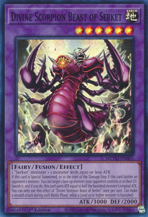 Divine Scorpion Beast of Serket - MZTM-EN005 - Super Rare - 1st Edition