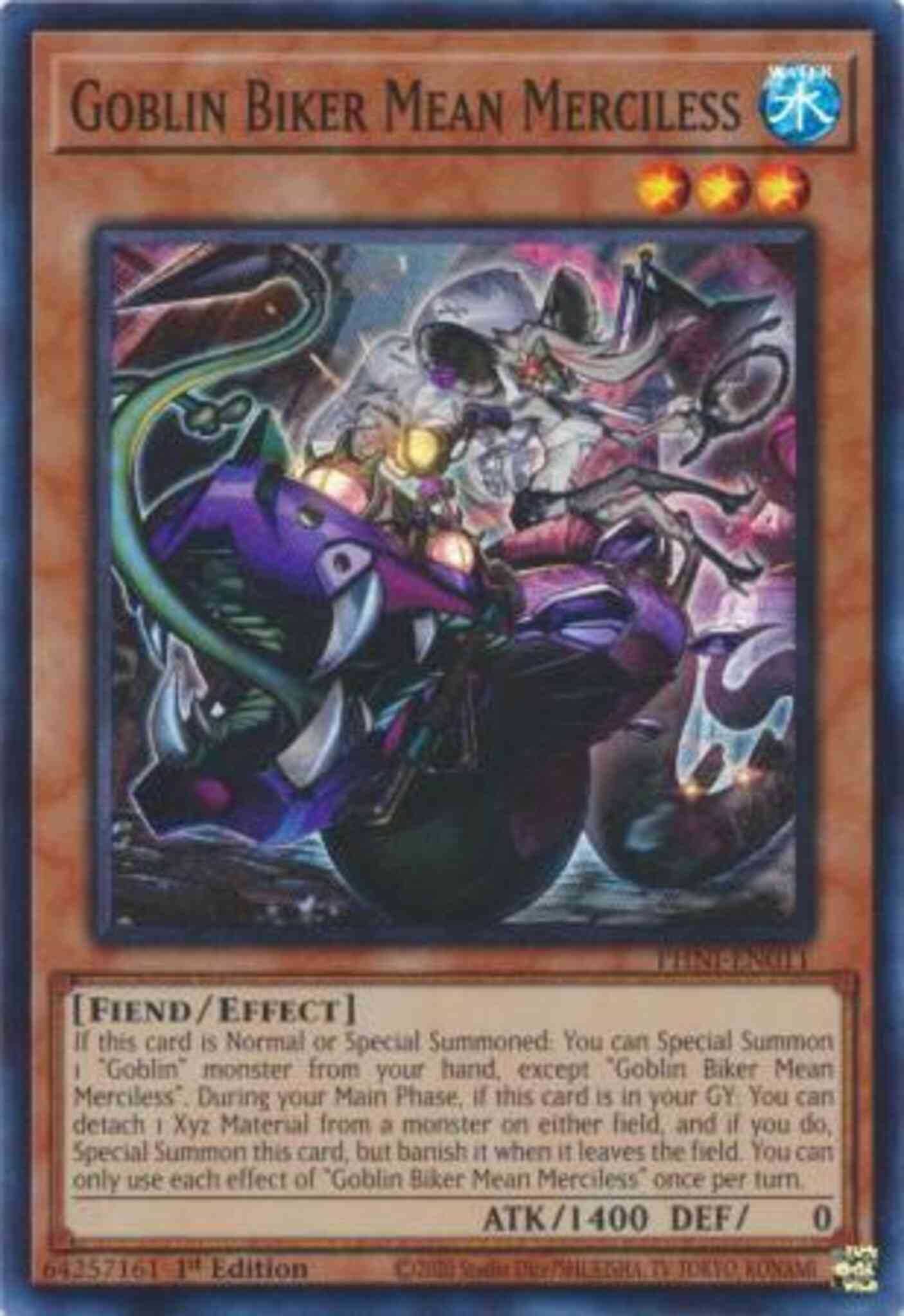 Goblin Biker Mean Merciless - PHNI-EN011 - Super Rare - 1st Edition