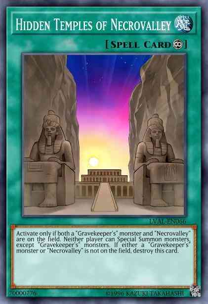 Hidden Temples of Necrovalley - LVAL-EN066 - Rare - Unlimited