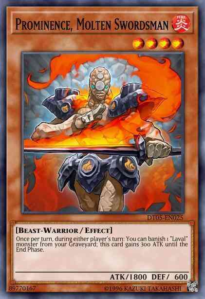 Prominence, Molten Swordsman - HA05-EN010 - Super Rare - 1st Edition