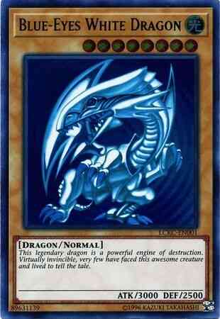 Blue-Eyes White Dragon (Version 2: Facing Left) - LCKC-EN001 - Ultra Rare - Unlimited