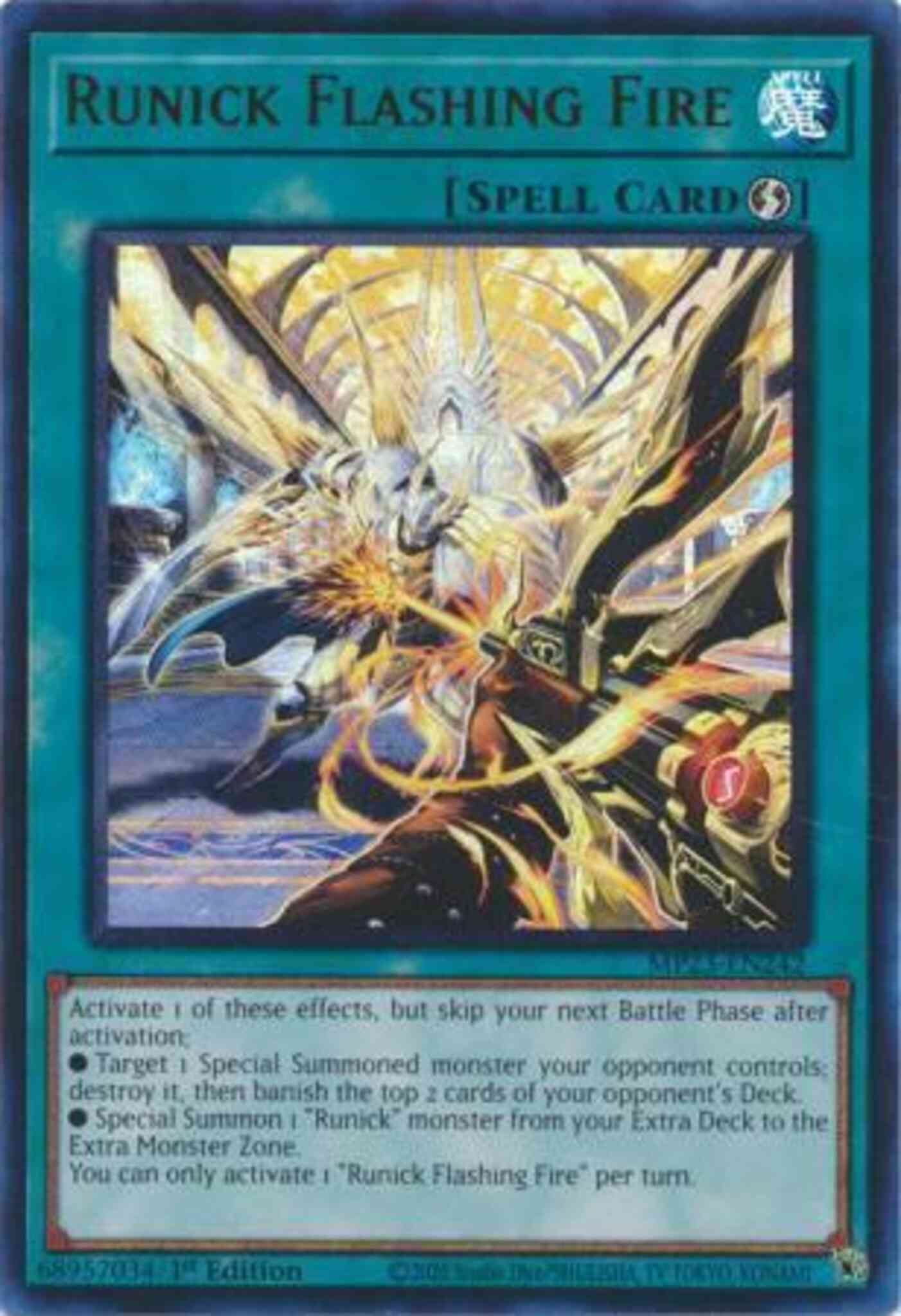 Runick Flashing Fire - MP23-EN242 - Ultra Rare - 1st Edition