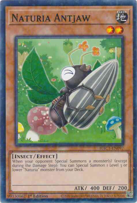 Naturia Antjaw - HAC1-EN097 - Duel Terminal Normal Parallel Rare - 1st Edition