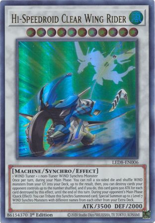 Hi-Speedroid Clear Wing Rider - LED8-EN006 - Ultra Rare - 1st Edition