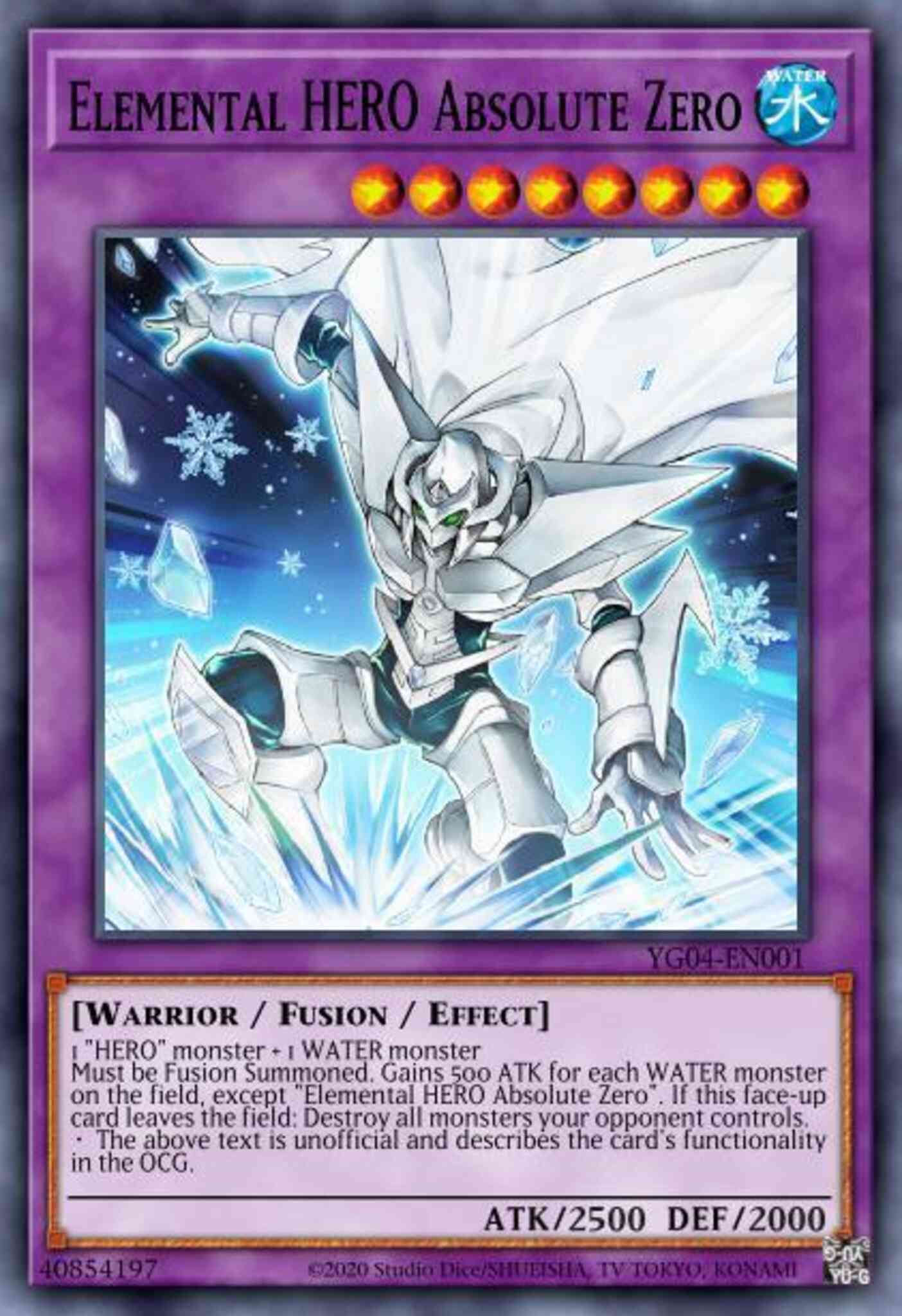 Elemental HERO Absolute Zero - GENF-ENSE1 - Super Rare - Limited
