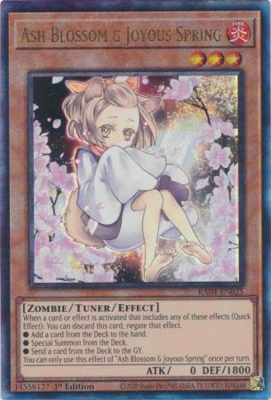 Ash Blossom & Joyous Spring - Alternate Art - RA04-EN025 - Ultimate Rare - 1st Edition