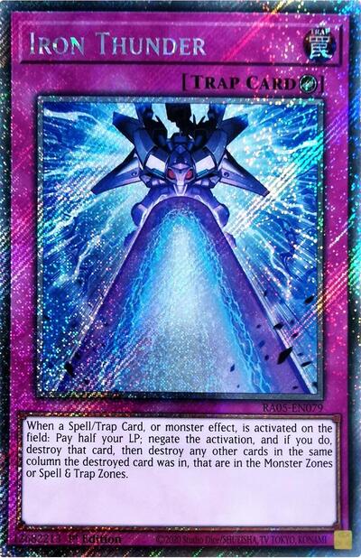 Iron Thunder - RA05-EN079 - Platinum Secret Rare - 1st Edition
