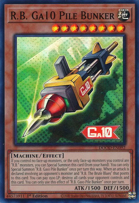 R.B. Ga10 Pile Bunker - DOOD-EN092 - Super Rare - 1st Edition