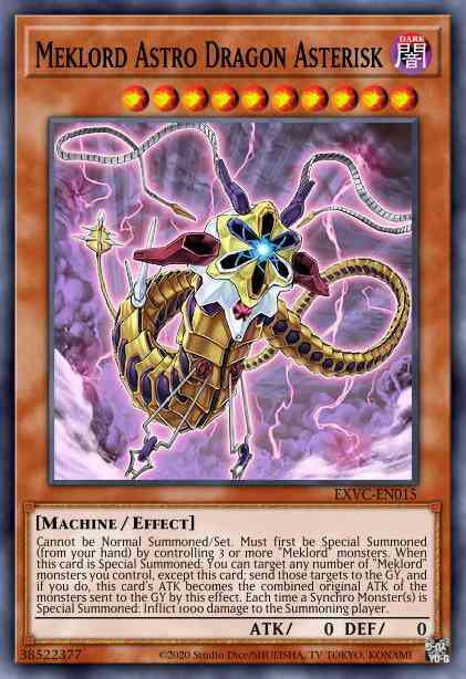 Meklord Astro Dragon Asterisk - EXVC-EN015 - Super Rare - 1st Edition