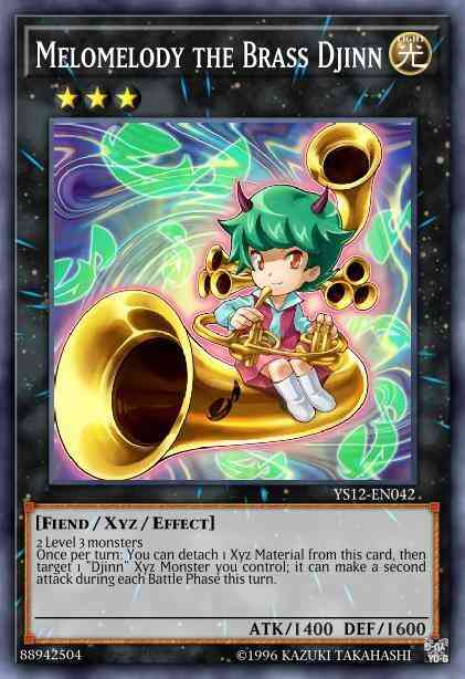 Melomelody the Brass Djinn - YS12-EN042 - Super Rare - 1st Edition