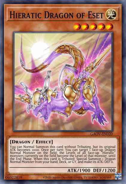 Hieratic Dragon of Eset - GAOV-EN020 - Common - 1st Edition
