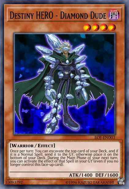 Destiny HERO - Diamond Dude - DESO-EN009 - Super Rare - 1st Edition