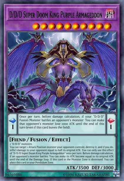 D/D/D Super Doom King Purple Armageddon - MP19-EN230 - Super Rare - 1st Edition