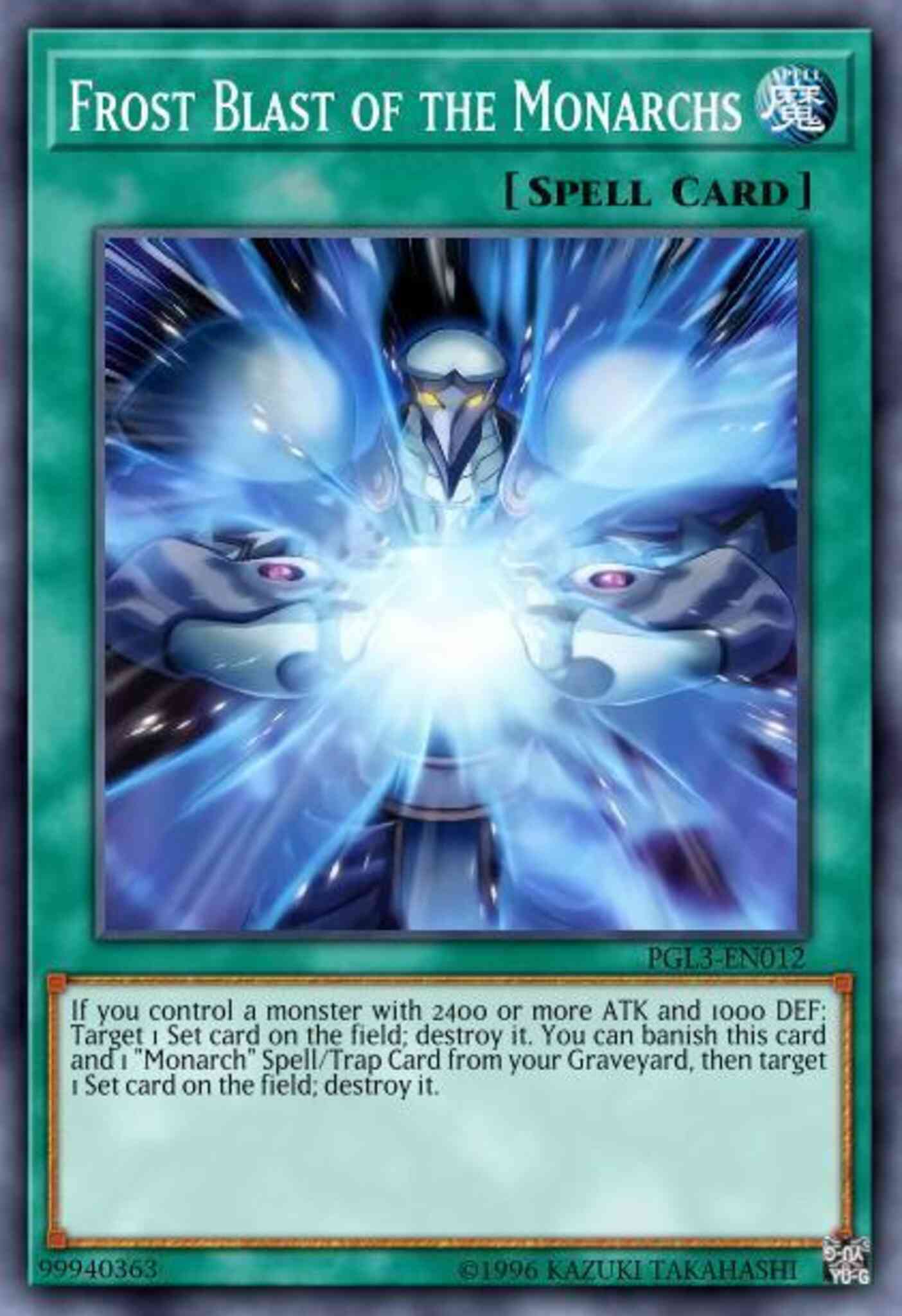 Frost Blast of the Monarchs - PGL3-EN012 - Gold Secret Rare - 1st Edition