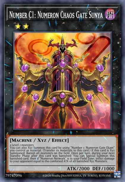 Number C1: Numeron Chaos Gate Sunya - BLAR-EN021 - Secret Rare - 1st Edition