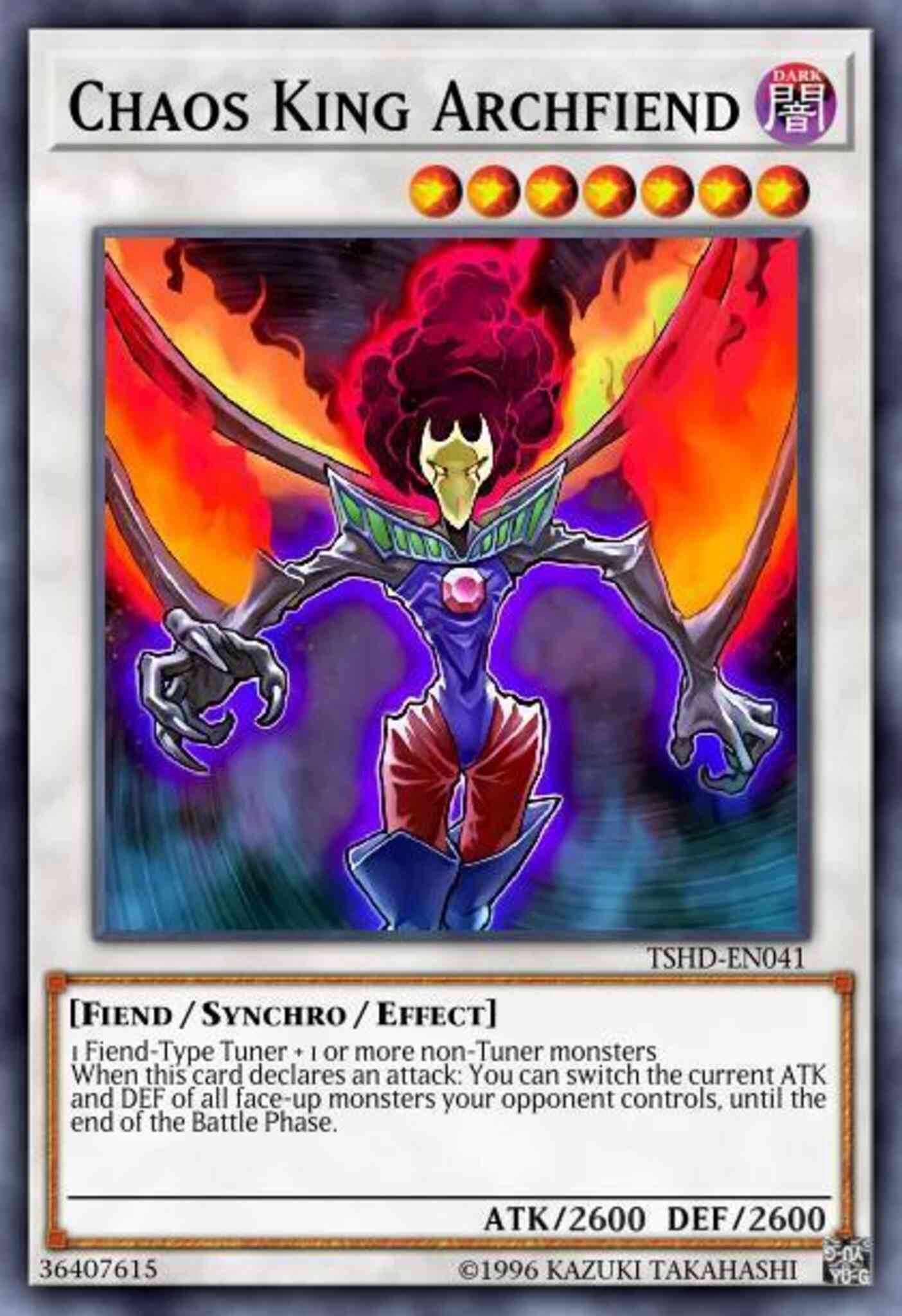 Chaos King Archfiend - TSHD-EN041 - Ultra Rare - Unlimited